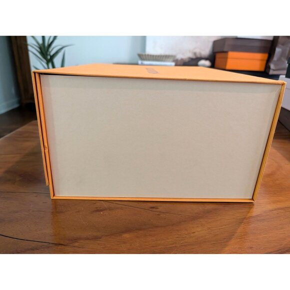Louis Vuitton Orange Cardboard Box Attached flap lid 16x12x7.5 Storage - Picture 6 of 10